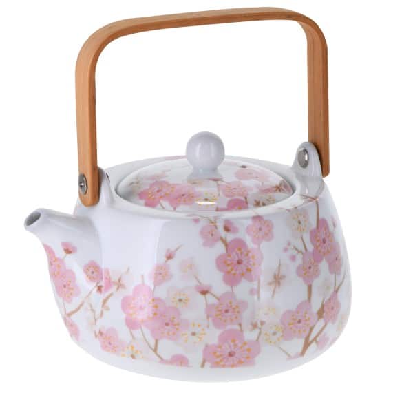théière fleurie et raffinée sol à sol