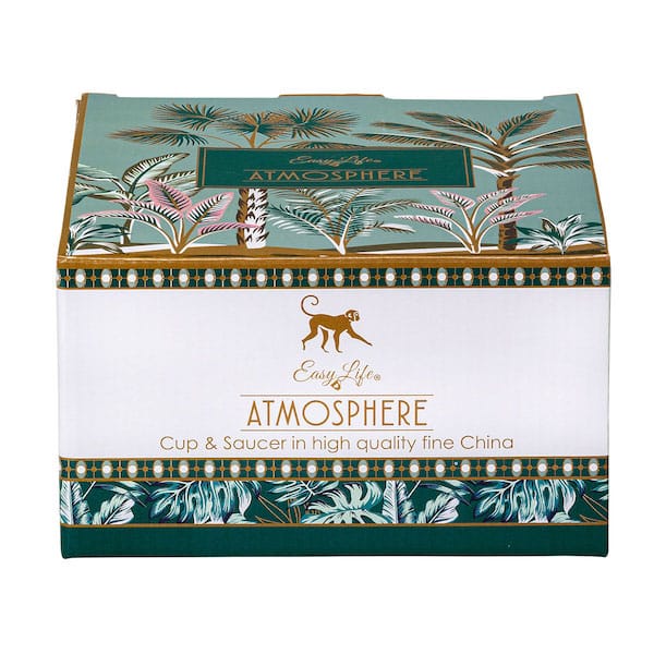 Atmosphère tropicale, Tasse 0,4L et coupelle en porcelaine