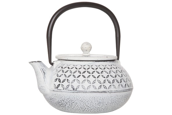 Théière en fonte blanche 0,8l