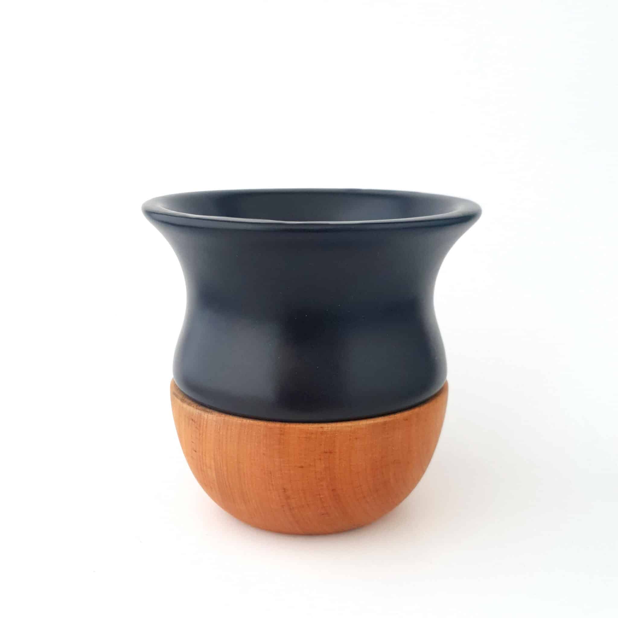 grand pot à maté céramique et bois