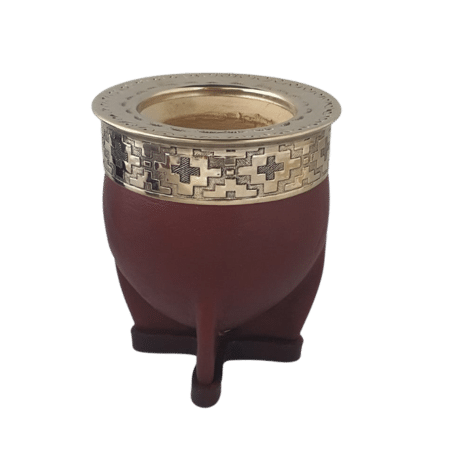 Pot à maté argentin bord métal