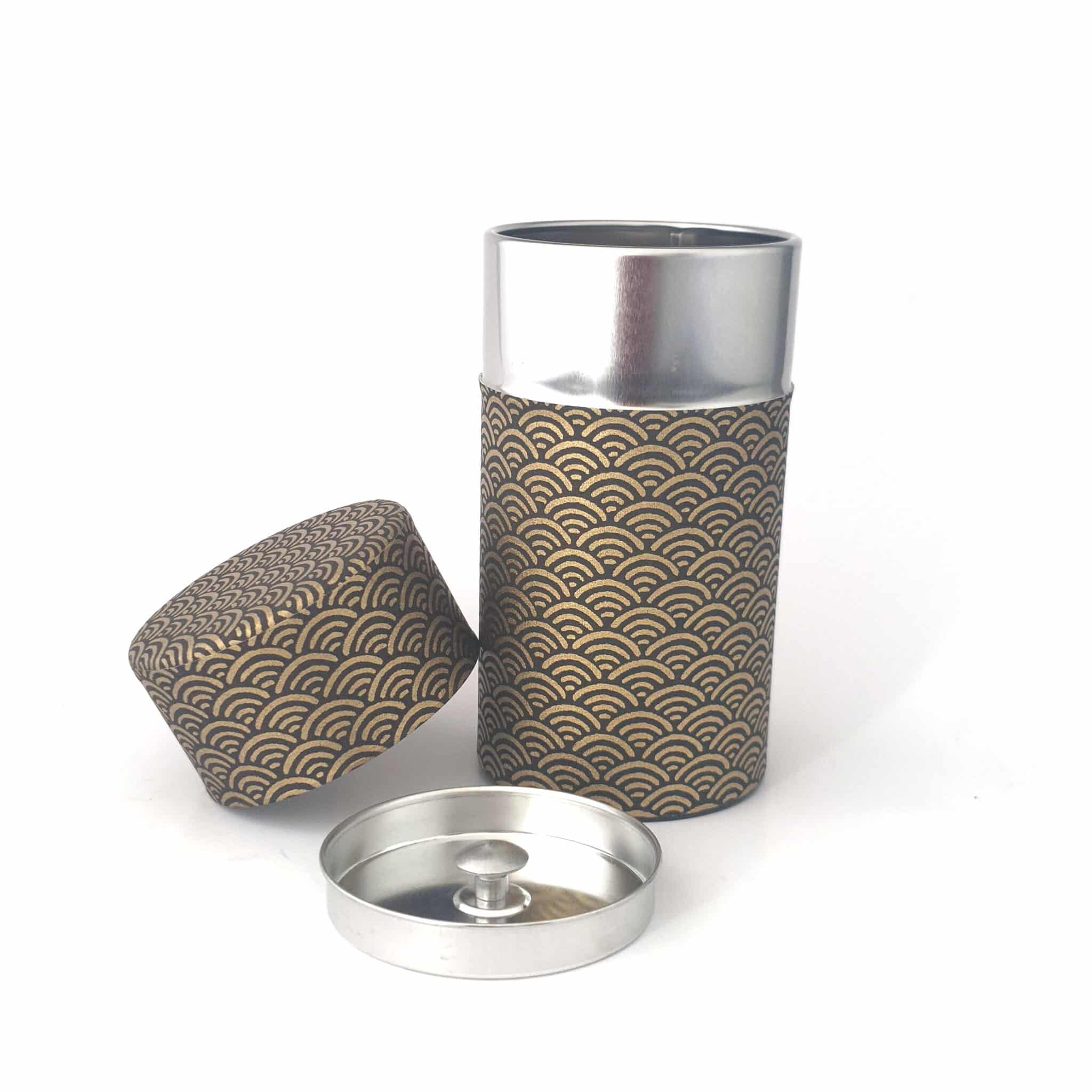 boite japonaise washi noire et dorée